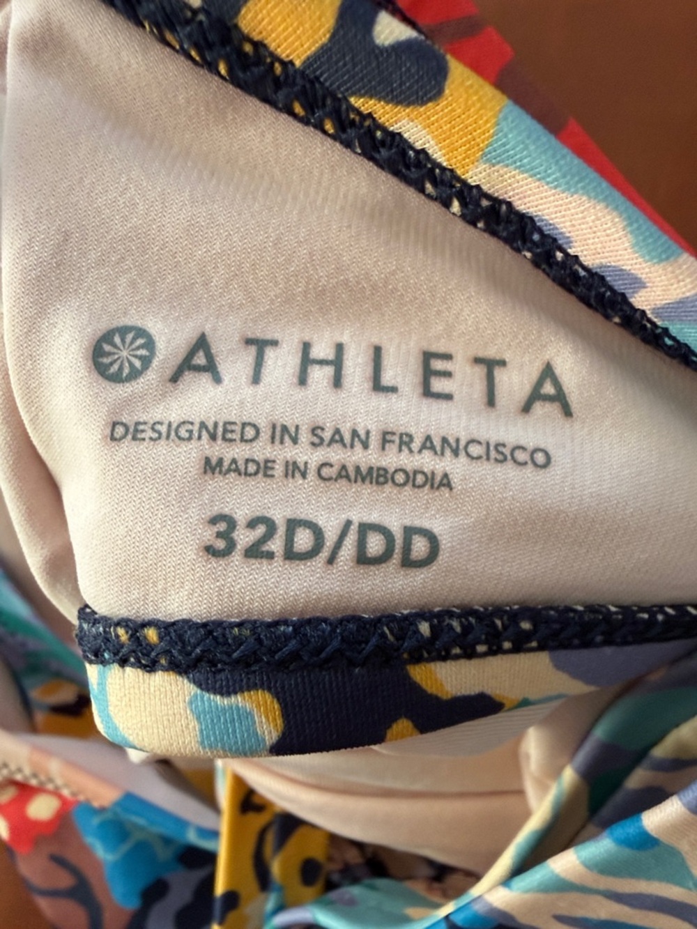 Athleta Multicolor Floral Swim Camisole - Red, Peach, Blue, Green. - Picture 7 of 8